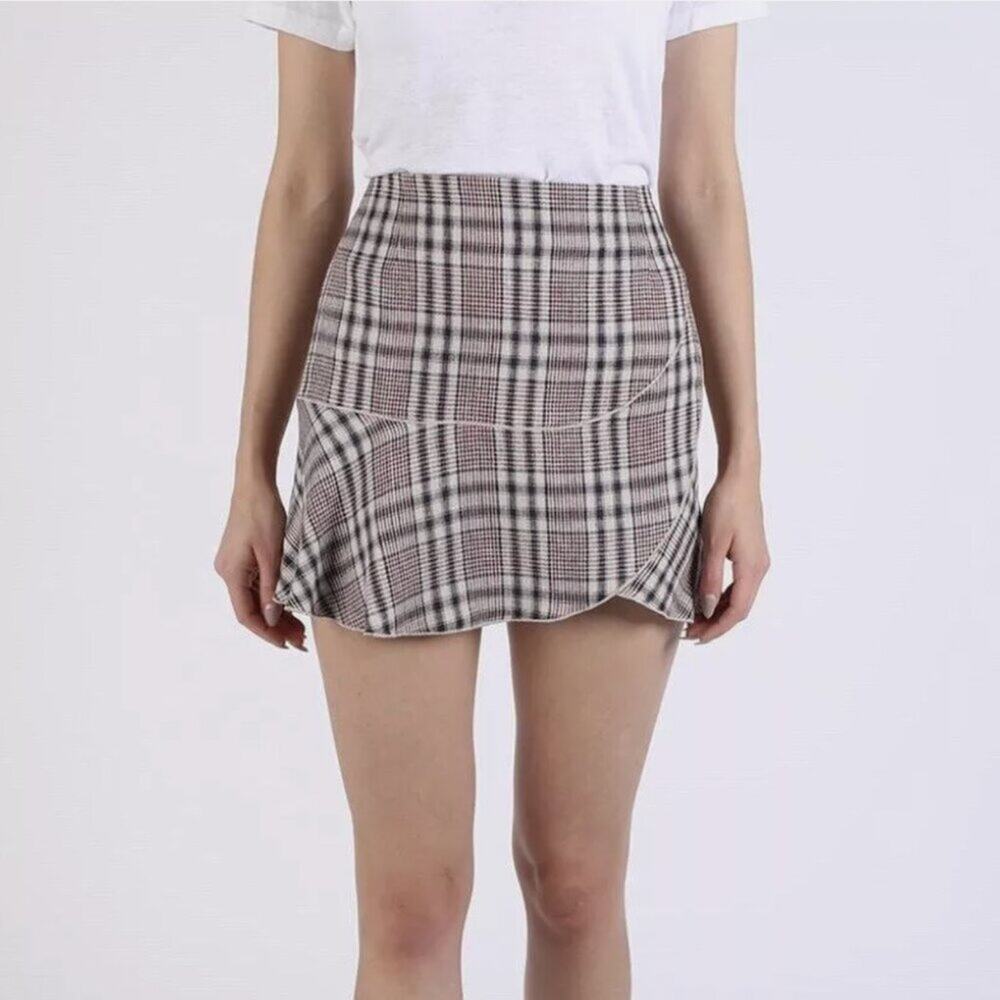 Isabel Marant Étoile Jevil Checked Plaid Linen Mini Skirt